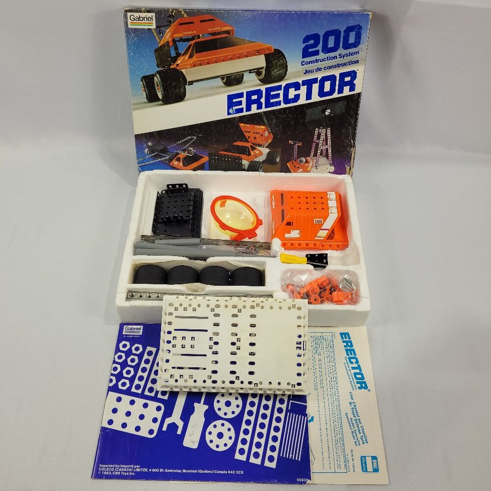 Erector 200 Vintage 1981 Construction System by Gabriel